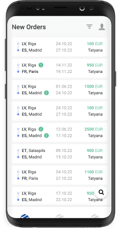 FFC Logistics app screen