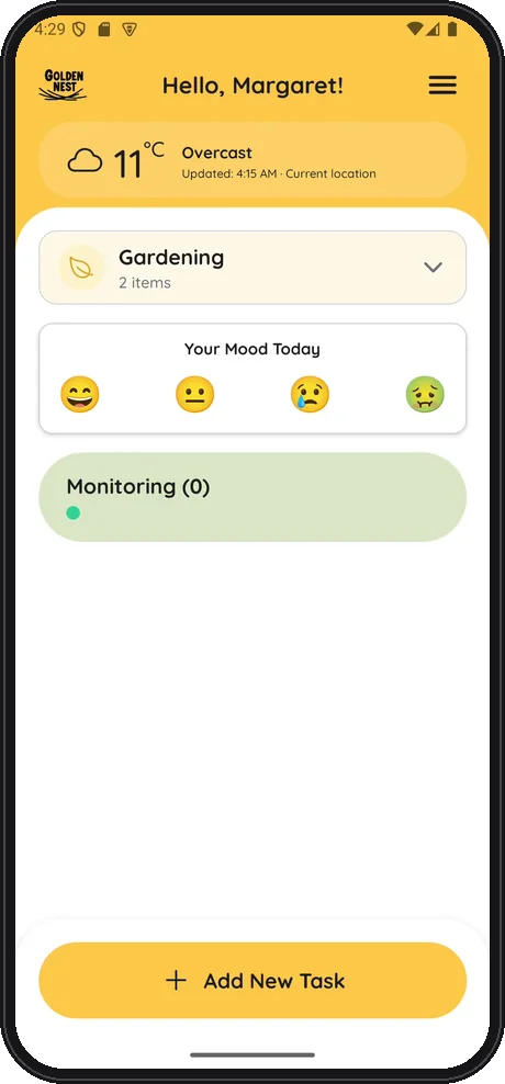 Golden Nest screen 1