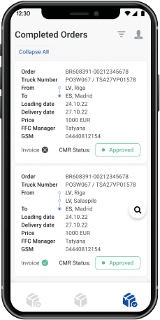 FFC Logistics — екран 4